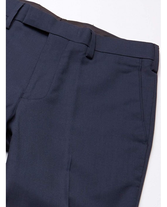 Louis Raphael Men's Slim Fit Flat Front Stretch Wool Blend Dress Pant at Men’s Clothing store