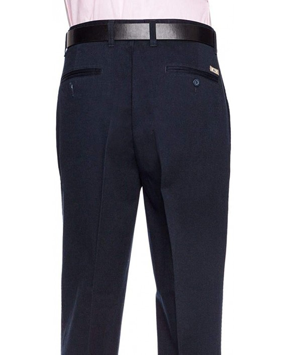 AKA Men's Wrinkle Free Cotton Twill - Traditional Fit Slacks Chino Straight-Legs Casual Pants at Men’s Clothing store