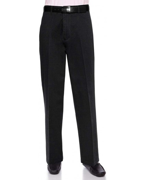 AKA Men's Wrinkle Free Cotton Twill - Traditional Fit Slacks Chino Straight-Legs Casual Pants at  Men’s Clothing store