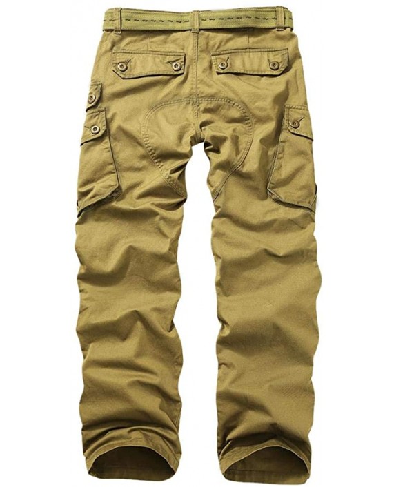 AKARMY Men's Lightweight Hiking Pants Multi-Pocket Work Cargo Pants Outdoor Travel Fishing Safari Pants at Men’s Clothing store