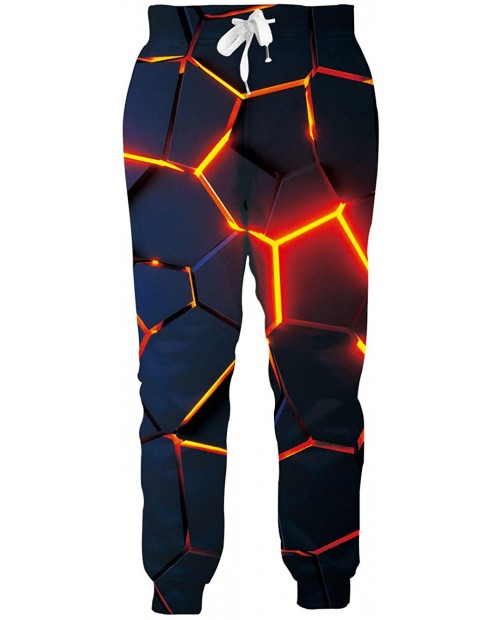 Goodstoworld Unisex Adults Teens 3D Jogger Pants Graphic Baggy Drawstring Sweatpants with Pockets S-XXL