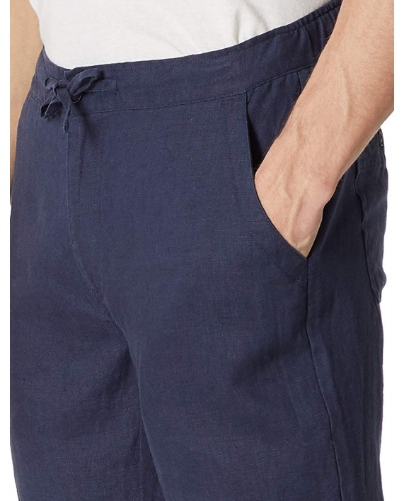 Isle Bay Linens Men's Casual 100% Linen Pants with Drawstring
