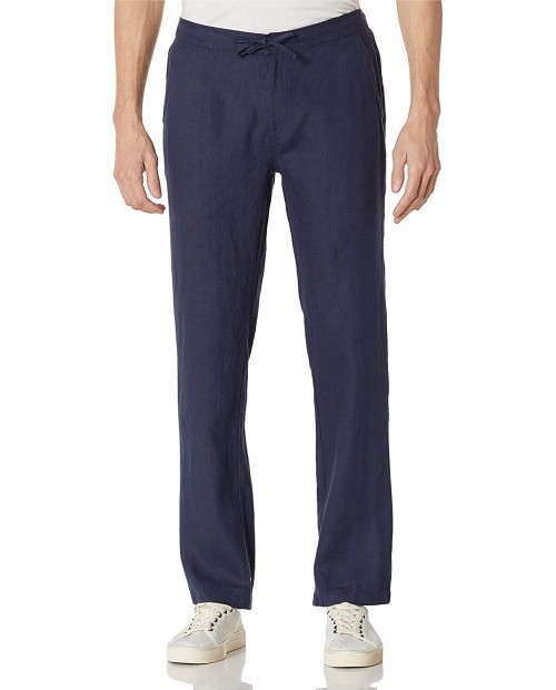 Isle Bay Linens Men's Casual 100% Linen Pants with Drawstring