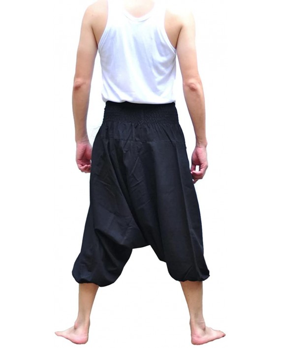 Siam Trendy Men's Japanese Style Pants One Size Black at Men’s Clothing store