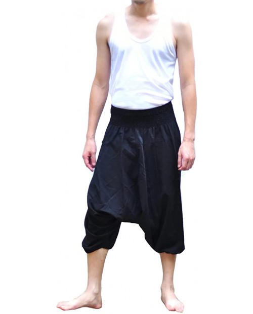 Siam Trendy Men's Japanese Style Pants One Size Black at  Men’s Clothing store