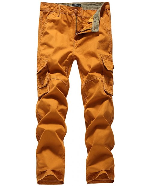 SSLR Men's Straight Fit Twill Cargo Pants at Men’s Clothing store