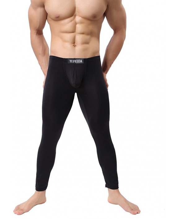 YUFEIDA Men's Sexy Underwear Bottoms Low Rise Leggings Pants Mesh Long Trousers at Men’s Clothing store