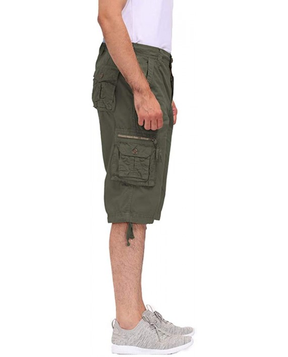 DOBOLY Men’s Cargo Shorts with Multi Pockets Twill Cotton Work Shorts Stretch Hiking Shorts |