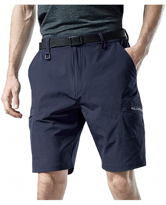 Kolongvangie Men's Outdoor Comfy Lightweight Quick Dry Stretchy Cargo Shorts with Multi Pockets No Belt |