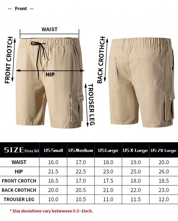 LTIFONE Men's Cargo Short Casual Elastic Premium Waist Relaxed Outdoor Summer Shorts with Pockets |