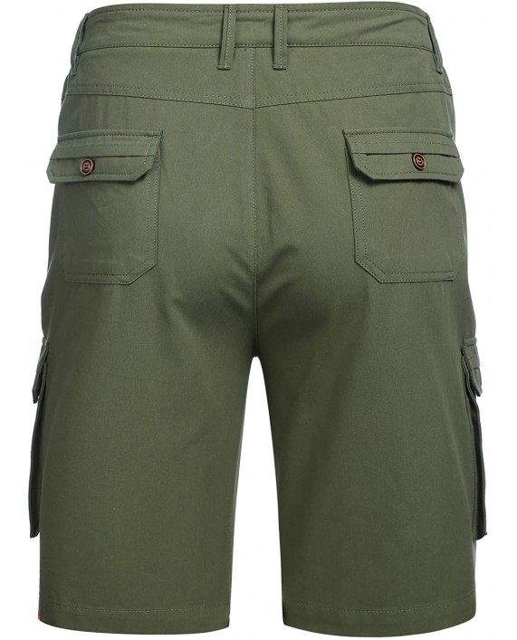 Tinkwell Men's Relaxed Fit Cargo Shorts Elastic Waist Big Pockets Classic Casual Work Short