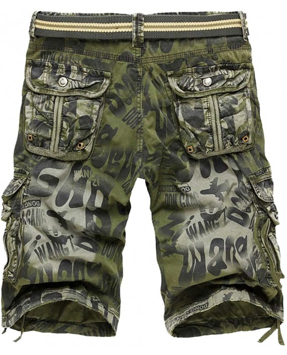 zeetoo Camo Shorts for Men Classic Relaxed Fit Cargo Short Multi-Pocket Outdoor Shorts |