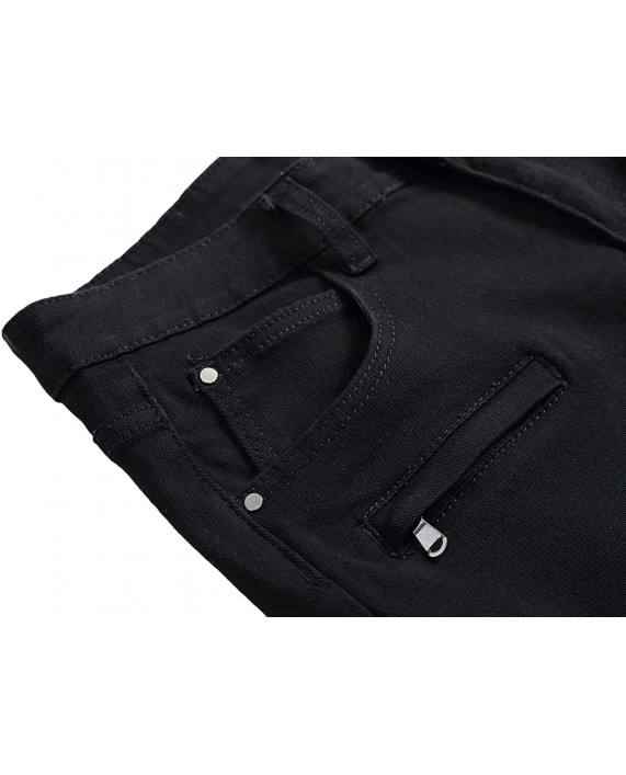 Baylvn Men's Casual Fashion Ripped Short Jeans Slim Fit Denim Short at Men’s Clothing store