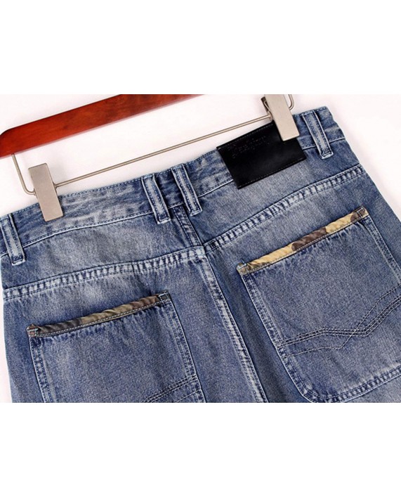 IKIIO Men's Casual Carpenter Work Denim Jeans Shorts Hip Hop Cargo Short with 5 Pockets at Men’s Clothing store