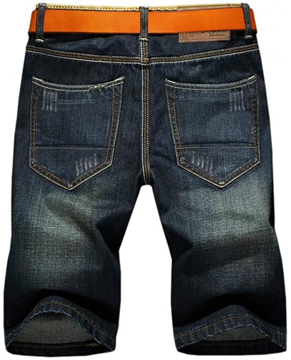 LATUD Men's Casual Denim Shorts No Belt at Men’s Clothing store