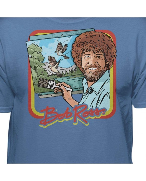 Bob Ross Retro Painting Tshirt - 100% Authentic - Graphic T-Shirt for Men-Women-Kids