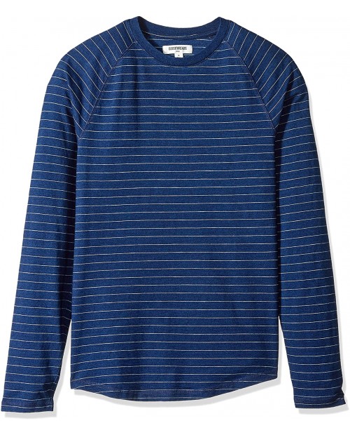  Brand - Goodthreads Men's Long-Sleeve Indigo Raglan T-Shirt