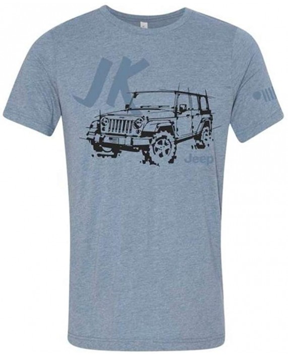 Detroit Shirt Company Jeep Wrangler JK - LDD Series - Triblend Lake Blue T-Shirt Licensed and Authentic |