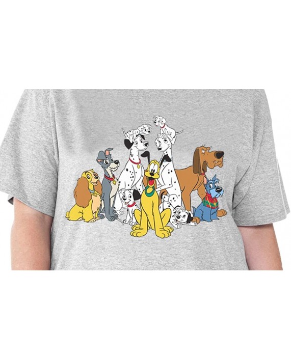 Disney Womens T-Shirt Dogs Print Pluto 101 Dalmatians Lady Tramp