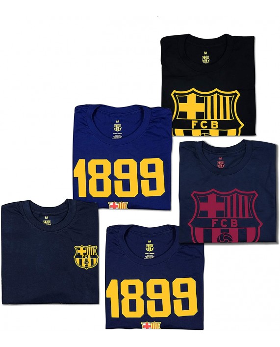 FC Barcelona Graphic Licensed Soccer T-Shirt Gift Set Bundle for Adult Men Large |