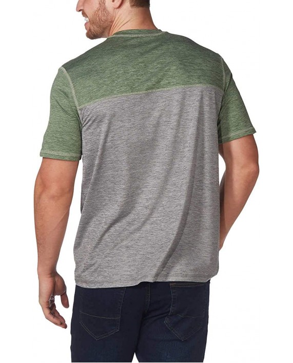 G.H. Bass & Co. Men’s Short Sleeve Crew Neck Tee Shirt UPF 50 2 Pieced Colorblock Tee |