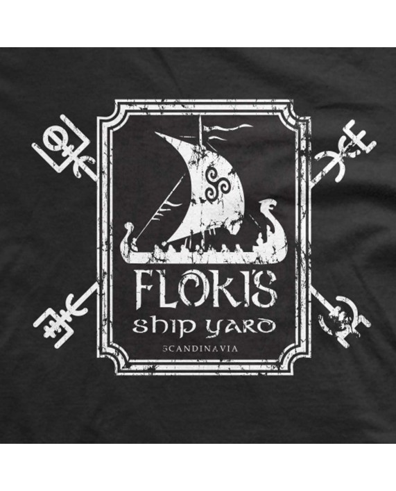 Guerrilla Tees Floki's Shipyard Funny Viking Builder Shirt Graphic Floki Tshirt |