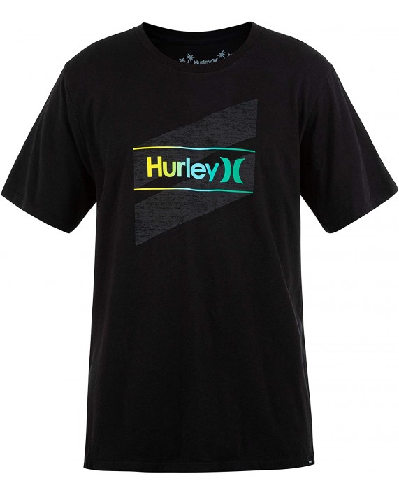Hurley Men's Everyday Washed One and Only Slashed Short Sleeve T-Shirt Black Large |