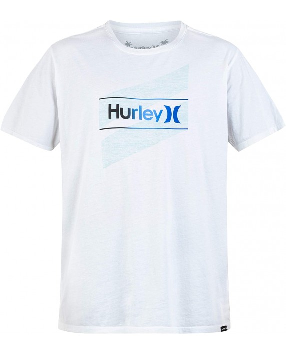 Hurley Men's Everyday Washed One and Only Slashed Short Sleeve T-Shirt White Large |