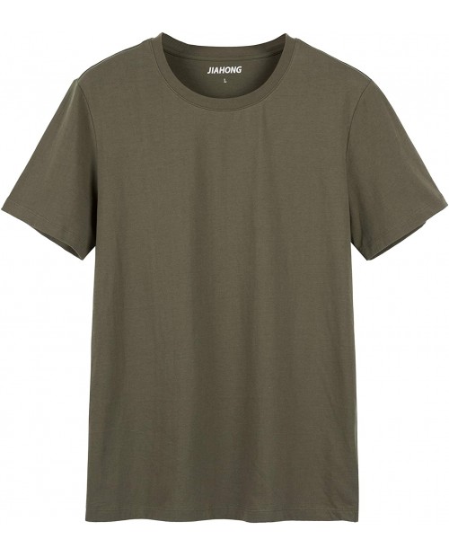 JIAHONG Men's Cotton Short Sleeves Crewneck T-Shirts Soft and Comfy Summer Tee Shirt |