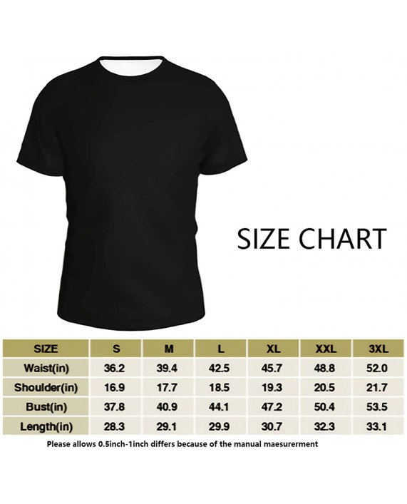 Mens 3D Print Short Sleeve Fashion T Shirt Regular Fit Clothes Tops Round Neck Casual Tees