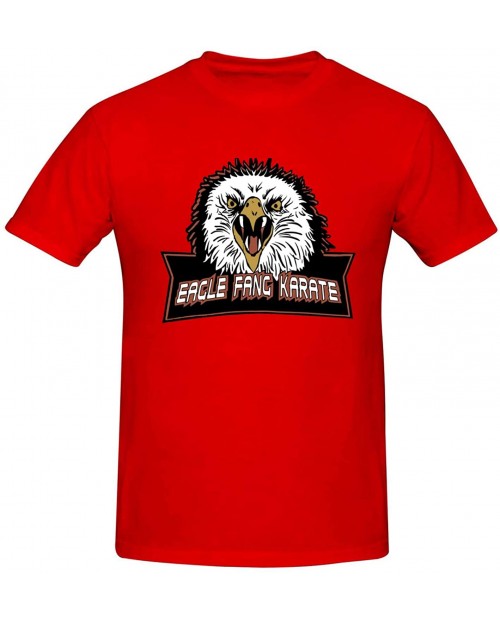 Pimalico Eagle Fang Karate T Shirt Men's Short Sleeve Retro Shirt Cobra Kai Cotton T-Shirt