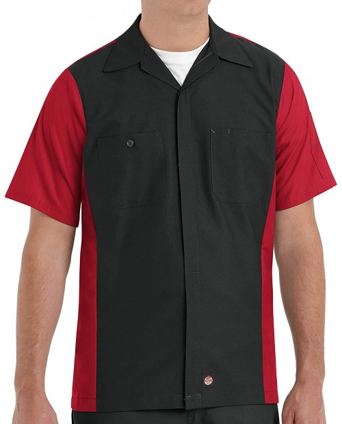 Red Kap Men's Rip-stop Short-sleeve Crew Shirt