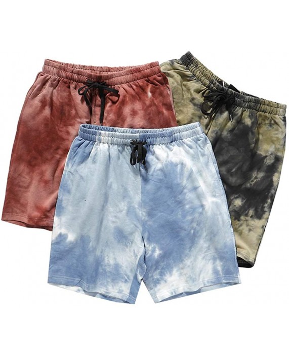 ASLIMAN Men's Shorts Casual Drawstring Elastic Waist Summer Short Pants with Pockets at Men’s Clothing store