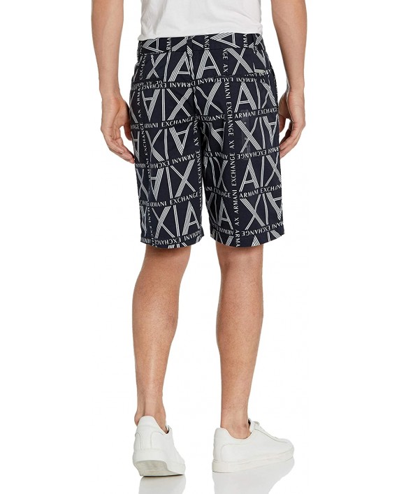AX Armani Exchange Men's Printed Stretch Cotton Relaxed Bermuda Short at Men’s Clothing store