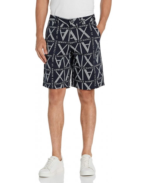AX Armani Exchange Men's Printed Stretch Cotton Relaxed Bermuda Short at  Men’s Clothing store
