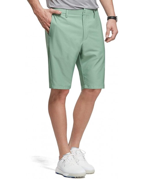 BALEAF 10 Golf Stretch Shorts for Men Flat Front Active Waistband Quick Dry Lightweight Casual Shorts with Zipper Pockets at  Men’s Clothing store