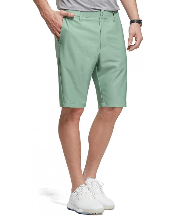 BALEAF 10 Golf Stretch Shorts for Men Flat Front Active Waistband Quick Dry Lightweight Casual Shorts with Zipper Pockets at Men’s Clothing store