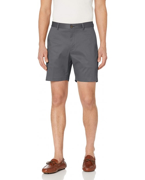  Brand - Buttoned Down Men's Slim Fit Flat Front 7 Inseam Chino Short Supima Cotton Non-Iron