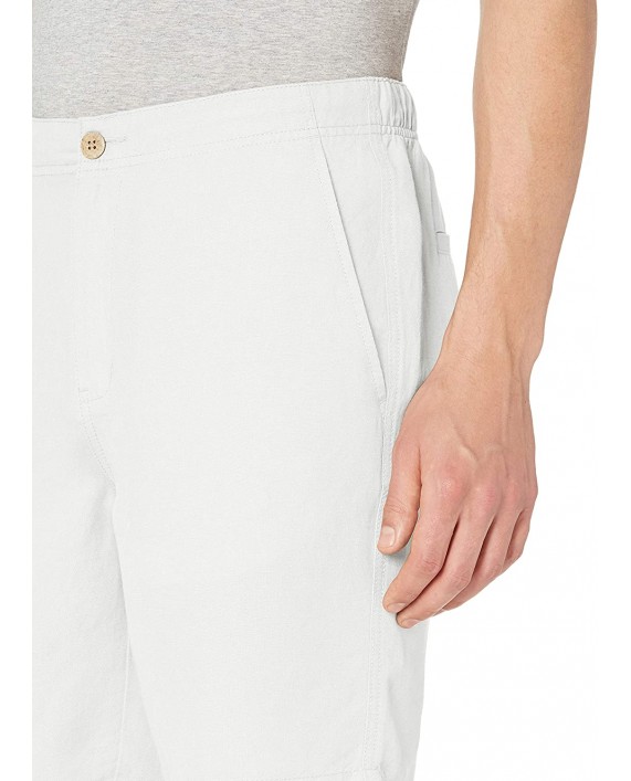 Essentials Men's Slim-fit 9 Flat-Front Linen Short