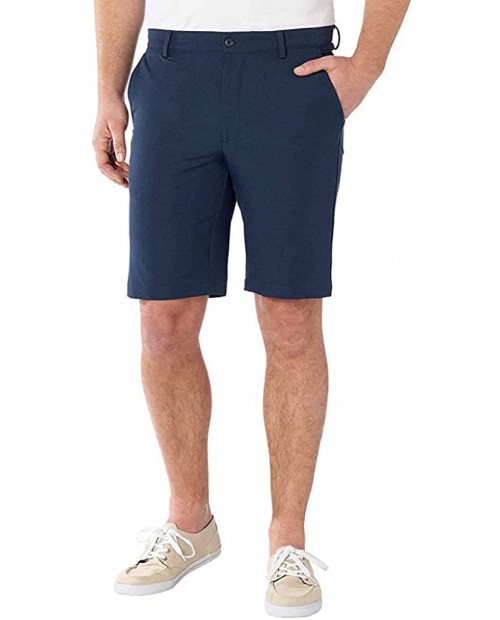 Greg Norman Mens Ultimate Travel Luxury Performance Shorts Navy 32 at Men’s Clothing store
