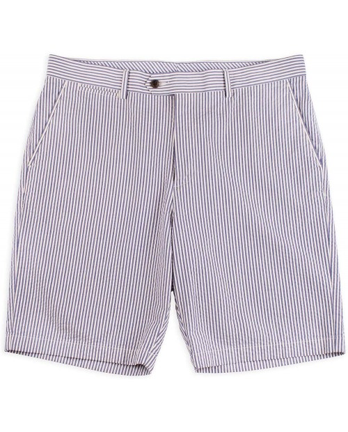 Haspel Seersucker Shorts - Tulane Classic Blue at  Men’s Clothing store