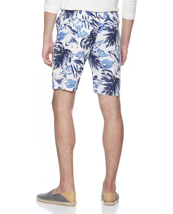 Isle Bay Linens Men's 11 Inseam 100% Linen Tropical Hawaiian Shorts