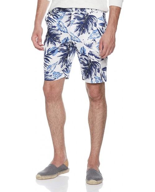 Isle Bay Linens Men's 11 Inseam 100% Linen Tropical Hawaiian Shorts