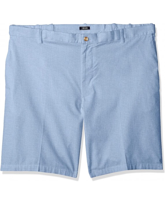 IZOD Men's Big and Tall Flat Front Solid Oxford Short at Men’s Clothing store