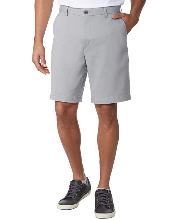 IZOD Men's Saltwater Flat Front Shorts 40 Cinder Block at Men’s Clothing store