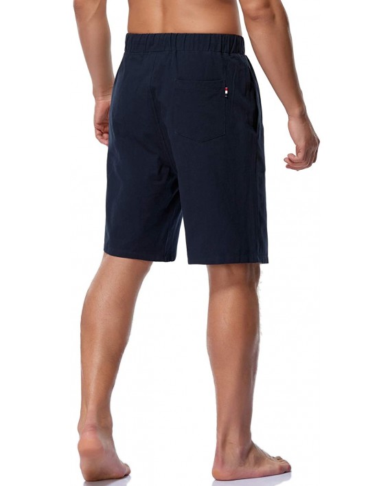 Kedofe Linen Shorts Men Casual Elastic Waist Summer Beach Drawstring Shorts with Pockets at Men’s Clothing store