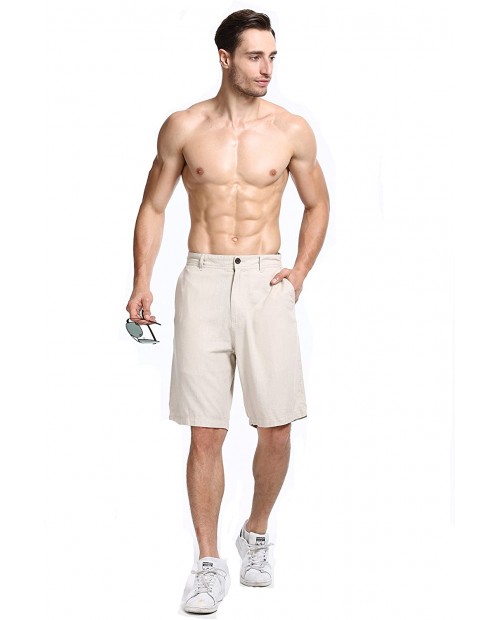 Lavenderi Men's Linen Classic Relaxed Fit Short with Pocket at  Men’s Clothing store