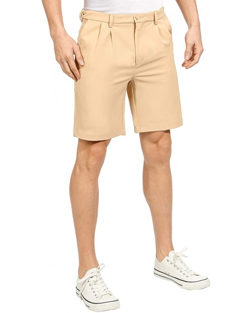 MAGE MALE Men's Shorts Classic Fit Stretch Solid Expandable-Waist Pleat Front Short at  Men’s Clothing store