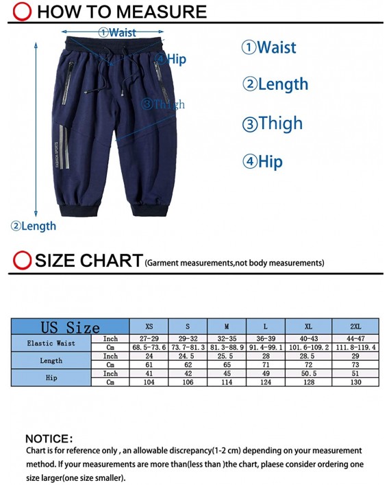 Mr.Stream Men's Big and Tall Lounge Capri 3 4 Cropped Cotton Sport Basketball Shorts with Internal Drawcord at Men’s Clothing store