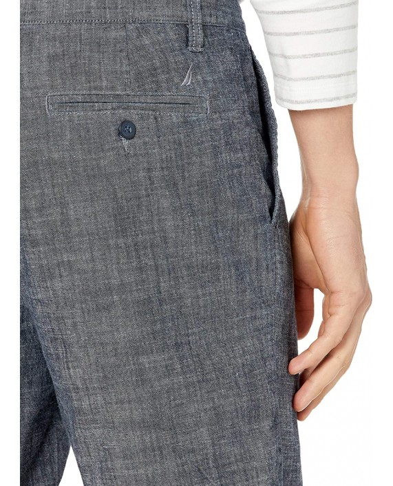 Nautica Men's Classic Fit 100% Cotton Chambray Deck Short at Men’s Clothing store